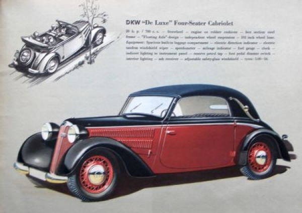 DKW Auto-Union Modelprogram 1939 Carbrochure (6909)